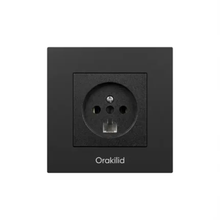 پریز تلفن ونوس SS مشکی مات