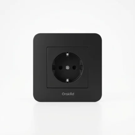 پریز برق ساده ونوس CS مشکی مات