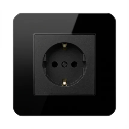 پریز برق ارت‌دار ونوس CS مشکی مات