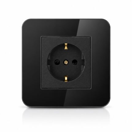 پریز برق ارت دار مشکی